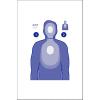 24 Pk, Reduced Bureau of ATF Transitional Target Reduced to 50% of The Original Size 100 Yard Presentation at 50 Yards 50 Yard Presentation at 25 Yards Blue Size: 17.5" X 25" view 1
