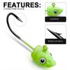 Cuoyuqie 25pcs Jig Head Hooks Bass Rig Crappie Lures Saltwater Head 3/16oz view 3