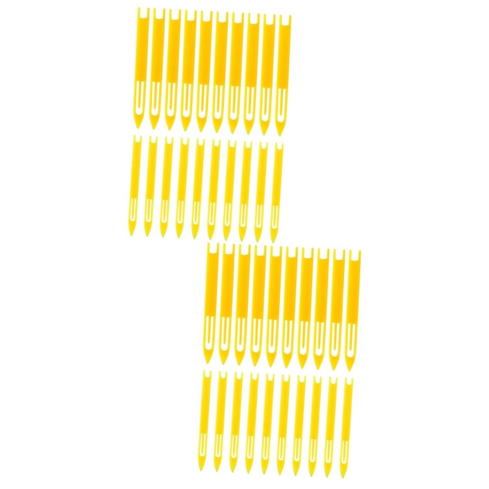LALAFINA 40pcs Plastic Fishing Net Repair Tool Knitting Shuttles for Mending Fishing Nets Includes and Needles Essential Sewing Accessories
