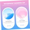 KOMBIUDA 2pcs Swim Caps for Men and Women -Skid Design Lightweight and Flexible for Hair Comfortable and Stylish Swimming Accessory view 4