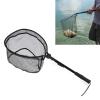 Floating Fishing Net, Foldable Fishing Net Collapsible Nets for Safe Catch Release Compact Foldable for Easy Transportation Storage (Black view 4