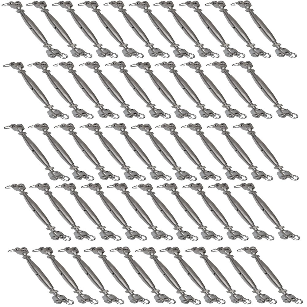 Smart Choice Marine Closed Body Turnbuckle Rigging Screw 316 Marine Stainless Steel Choose Size and Quantity (M12 12mm (1/2"), 50-Pack)