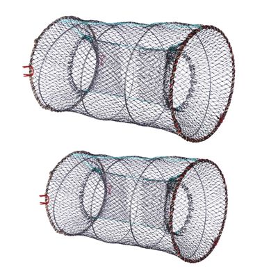 Anneome 2pcs Folding Fishing Net Shrimp Trap Portable Bait Lobster and Crawfish