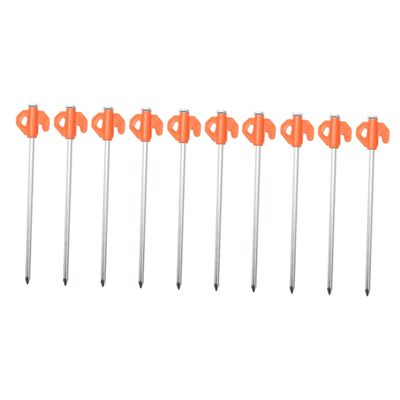 Parliky 10pcs Drillable Tent Stakes Windproof Ground Nails for Camping Safety Anchors