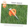 Parliky 10pcs Drillable Tent Stakes Windproof Ground Nails for Camping Safety Anchors view 2