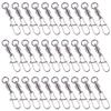 Anneome 30pcs Fishing Tackle Connectors Stainless Steel Swivels Rolling Ring Fishing Swivel Hook Connector view 1