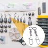 Anneome 30pcs Fishing Tackle Connectors Stainless Steel Swivels Rolling Ring Fishing Swivel Hook Connector view 3