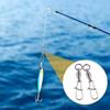 Anneome 30pcs Fishing Tackle Connectors Stainless Steel Swivels Rolling Ring Fishing Swivel Hook Connector view 4