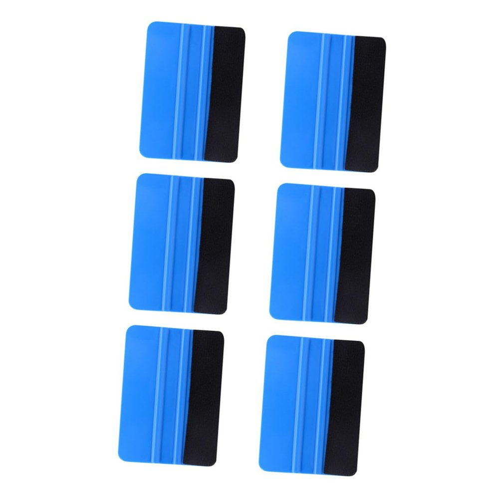 GRIRIW 6pcs Vehicle Window Film Scrapers Durable Plastic Scraping Tools for Windshield Tinting Vinyl Wrap Application and Glass Cleaning Non-Scratch Easy to Use