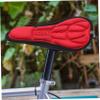 Parliky 2pcs Sponge Padded Bike Seat Covers Comfortable Saddle Cushions for Rides Skid HIPS for Mountain and City Black Red view 3