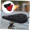 Parliky 2pcs Sponge Padded Bike Seat Covers Comfortable Saddle Cushions for Rides Skid HIPS for Mountain and City Black Red view 4