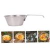 KOMBIUDA Camping Bowl with Foldable Handle Stainless Steel Food Bowl for Outdoor Activities Picnics and Barbecues Durable and Practical Cookware view 4