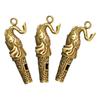 KOMBIUDA 3pcs Copper Elephant Whistles Loud Outdoor Survival Keychain Pendants Decorative Whistle for Camping Hiking and Emergency Use Unique Copper Craft Design view 1