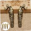KOMBIUDA 3pcs Copper Elephant Whistles Loud Outdoor Survival Keychain Pendants Decorative Whistle for Camping Hiking and Emergency Use Unique Copper Craft Design view 2