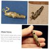 KOMBIUDA 3pcs Copper Elephant Whistles Loud Outdoor Survival Keychain Pendants Decorative Whistle for Camping Hiking and Emergency Use Unique Copper Craft Design view 3