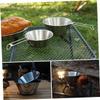 NAMOARLY Portable Stainless Steel Bowl Folding Camping Bowl Handle Steel for Barbecue Outdoor Cooking view 2