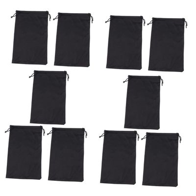 Parliky 25pcs Drawstring Eyeglasses Pouches Lightweight Ski Goggles Bags for Safe Storage and Closure for Swimming Goggles Sunglasses and Eyewear Protection Black