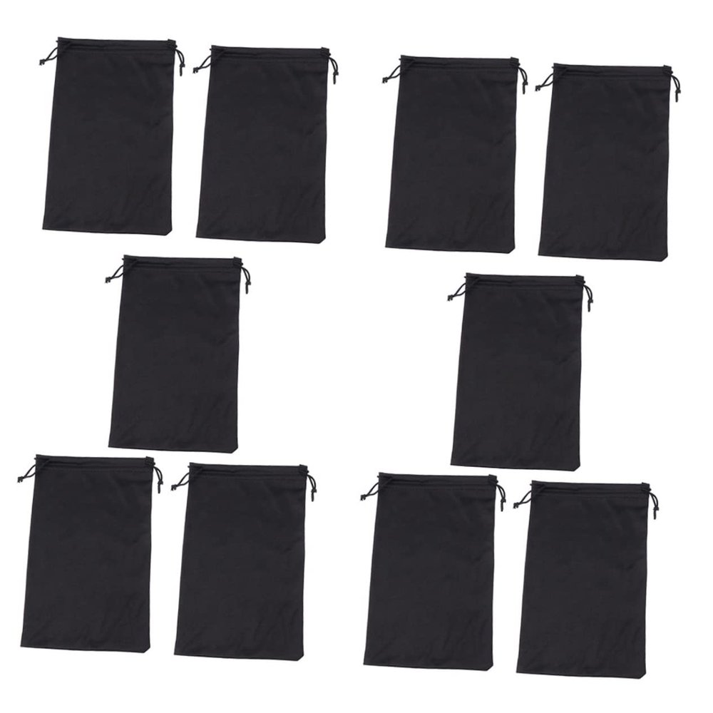 Parliky 25pcs Drawstring Eyeglasses Pouches Lightweight Ski Goggles Bags for Safe Storage and Closure for Swimming Goggles Sunglasses and Eyewear Protection Black