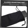 Parliky 25pcs Drawstring Eyeglasses Pouches Lightweight Ski Goggles Bags for Safe Storage and Closure for Swimming Goggles Sunglasses and Eyewear Protection Black view 3
