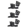 Kisangel 3pairs Half Finger Gym Gloves for Women Men Exercise Gloves Non-Slip Weightlifting Mittens XL view 1