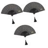 PRETYZOOM 3pcs Folding Hand Fan Elegant Chinese Style Design for Dance Weddings Festivals and Photography Portable and Crafted Manual Fan view 1