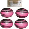 BuyBocceBalls - EPCO Candlepin Bowling Balls - Cobra Pro Rubber - Pink & Black (4 1/2 inch- 2lbs. 7oz.) - 4 Balls - Made in USA view 3