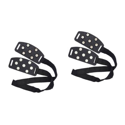 Kisangel 4pcs Silicone Ice Grips for Boots Ice Climbing Shoes Cover Crampon Cleat Shoes Cover