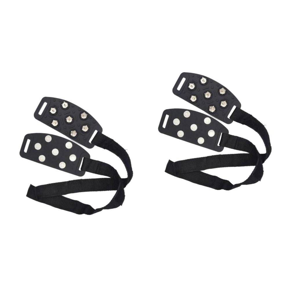 Kisangel 4pcs Silicone Ice Grips for Boots Ice Climbing Shoes Cover Crampon Cleat Shoes Cover