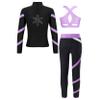 Loyan Girls' 3 Piece Gymnastics Sports Workout Athletic Leggings with Tank Tops Fitness Outfits Sets Tracksuit Lavender 8 Years view 2