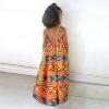 16Y Strap Outfits Kids Girls Ankara Dresses Traditional Dashiki Dress Princess Backless (Orange #2, 3-4 Years) view 4