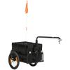 Aosom Bike Cargo Trailer, Bicycle Trailer Wagon Cart with Removable Storage Box, Quick Release 16" Wheels and Safe Reflectors, No Bottom view 1
