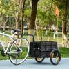 Aosom Bike Cargo Trailer, Bicycle Trailer Wagon Cart with Removable Storage Box, Quick Release 16" Wheels and Safe Reflectors, No Bottom view 2