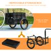 Aosom Bike Cargo Trailer, Bicycle Trailer Wagon Cart with Removable Storage Box, Quick Release 16" Wheels and Safe Reflectors, No Bottom view 3