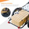 Aosom Bike Cargo Trailer, Bicycle Trailer Wagon Cart with Removable Storage Box, Quick Release 16" Wheels and Safe Reflectors, No Bottom view 4