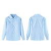 Dress Shirts for Girls Boys Button Down Shirt Long Sleeve Chlid Teens Formal Shirts Blouse Toddler (Blue, 5-6 Years) view 2