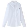 NineFit Basics Boys Girls Slim Fit Dress Shirts Long Sleeve Formal Shirt Plain Button Down Shirts with Pocket (White, 5-6 Years) view 2