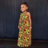 16Y Strap Outfits Kids Girls Ankara Dresses Traditional Dashiki Dress Princess Backless (Yellow #2, 1-2 Years) view 2