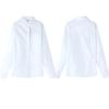 Dress Shirts for Girls Boys Button Down Shirt Long Sleeve Chlid Teens Formal Shirts Blouse Toddler (White, 4-5 Years) view 2
