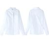 Dress Shirts for Girls Boys Button Down Shirt Long Sleeve Chlid Teens Formal Shirts Blouse Toddler (White, 6-7 Years) view 2