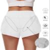 bbheqq Athletic Shorts for Women Running Shorts Sporty Quick Dry Workout Shorts with Liner Zipper Pocket White view 4