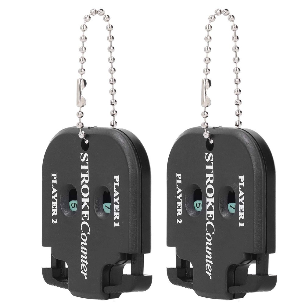 CFTGIW 2pcs Portable S Counter Mini Stroke S Counter with Key Chain Best Two Digits Display for S Counter. Stroke Counter Clicker Counter S Card S Card Double S Board Black