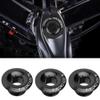 CFTGIW 3Pcs 18mm Aluminum Alloy Shaft Axis Screw Nut Accessory Cyclin Easy to Install Chainwheel Screw Nut is Lightwe G Crank Cover 18mm Crank Bolt Bb30 Crankset Arm Set of, view 3