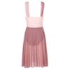 Yartina Women Lyrical Dance Dress Sleeveless Asymmetric Chiffon Ballet Dance Leotard Dress High-Low Skirt Brown A Medium view 4