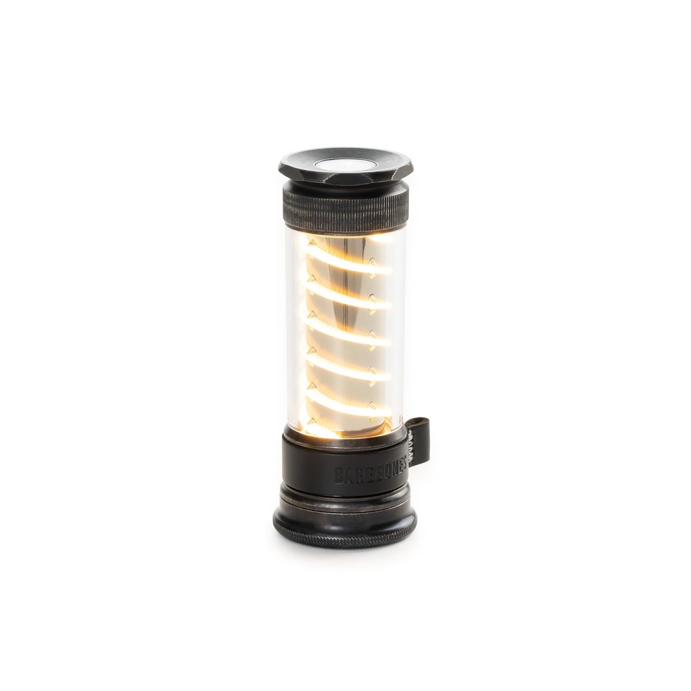 Barebones Edison Light Stick Tumbled Steel, USB Rechargeable LED Lantern and Flashlight with 7 Modes, 40+ Hour Run Time, Camping Essentials with Magnetic Base
