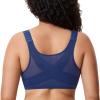 DELIMIRA Women's Front Closure Bras Posture Full Coverage Plus Size Underwire Unlined Back Support Plunge Seamless Bra B-H Cups Nightfall Blue 42D view 2