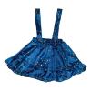 BILIKEYU Toddler Girl's Double Suspender Skirt Velvet Short Skirt Children's Velvet Star Suspender (Blue, 12Months) view 1