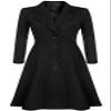 Udeniy Women Trendy Winter Coat Long Sleeve Lapel Jacket Classic Wool Blend Swing Jacket Long Coat Casual Slim Fit Outerwear view 1