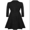 Udeniy Women Trendy Winter Coat Long Sleeve Lapel Jacket Classic Wool Blend Swing Jacket Long Coat Casual Slim Fit Outerwear view 2