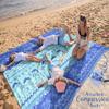 WEKAPO Beach Blanket Waterproof Sandproof Oversized Extra Large Sand Free Beach Mat with Stakes, Storage Bag - Essentials for Outdoor Beach, Picnic (Bohemian Sealife, 8 X 7 FT (1~4 Person)) view 2