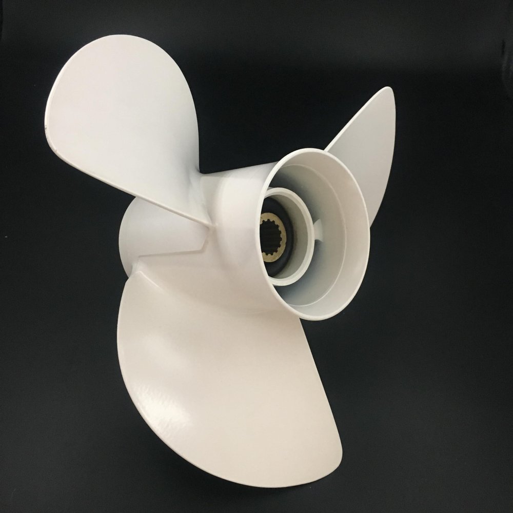 BARDOVEN 60-130HP 13-3/4x15 Aluminum Propeller 15 Tooth RH Prop for Yamaha Outboard Motor Engine, WHITE